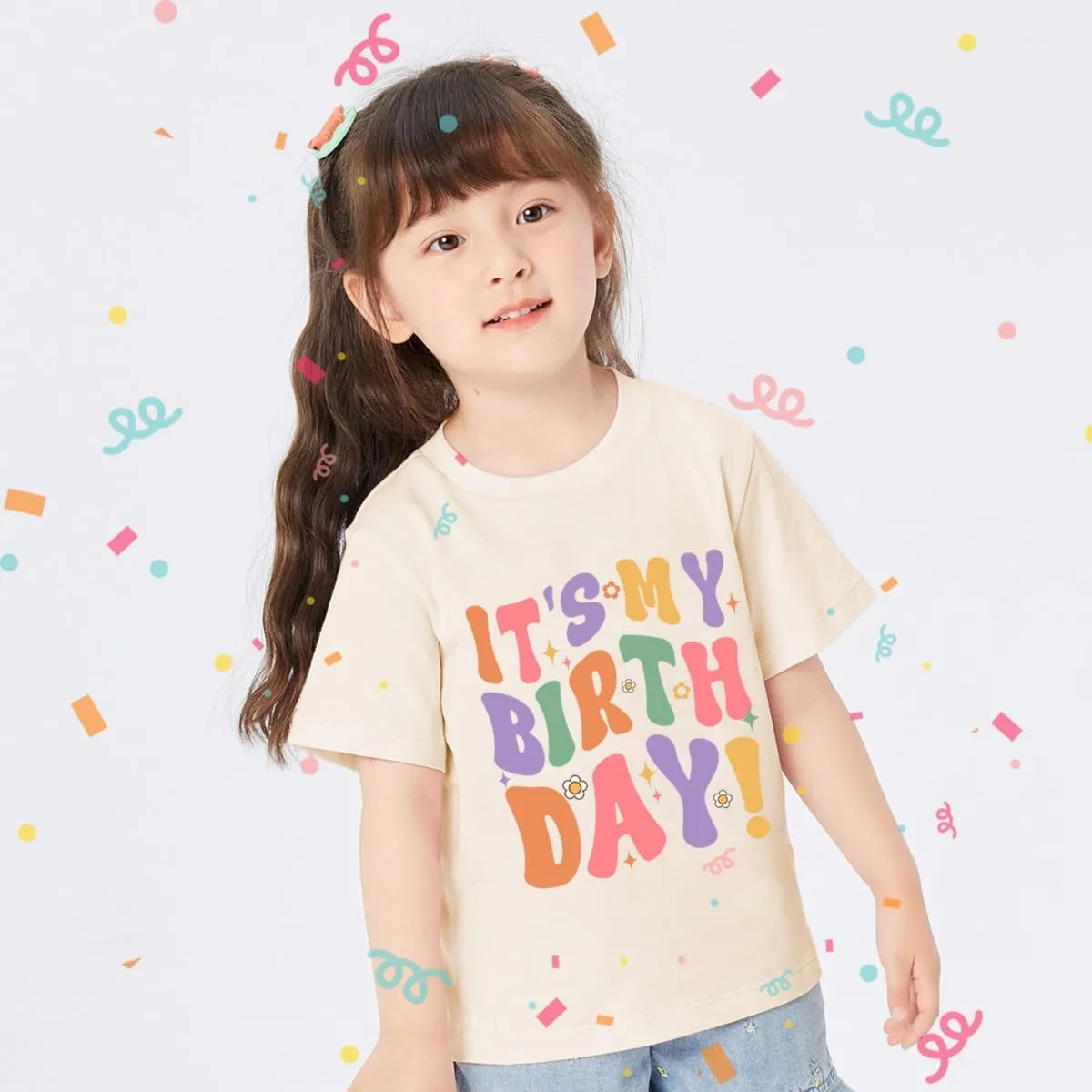 Birthday Girl Shirt 2nd 3rd 4th 5th 6th 7th 8th 9th Girls Birthday Tshirts Cotton Short Sleeve Tees
