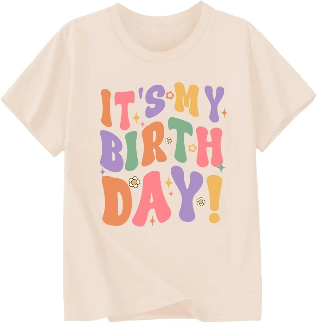 Birthday Girl Shirt 2nd 3rd 4th 5th 6th 7th 8th 9th Girls Birthday Tshirts Cotton Short Sleeve Tees