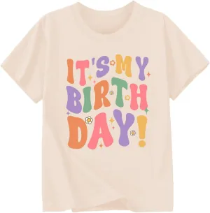 Birthday Girl Shirt 2nd 3rd 4th 5th 6th 7th 8th 9th Girls Birthday Tshirts Cotton Short Sleeve Tees