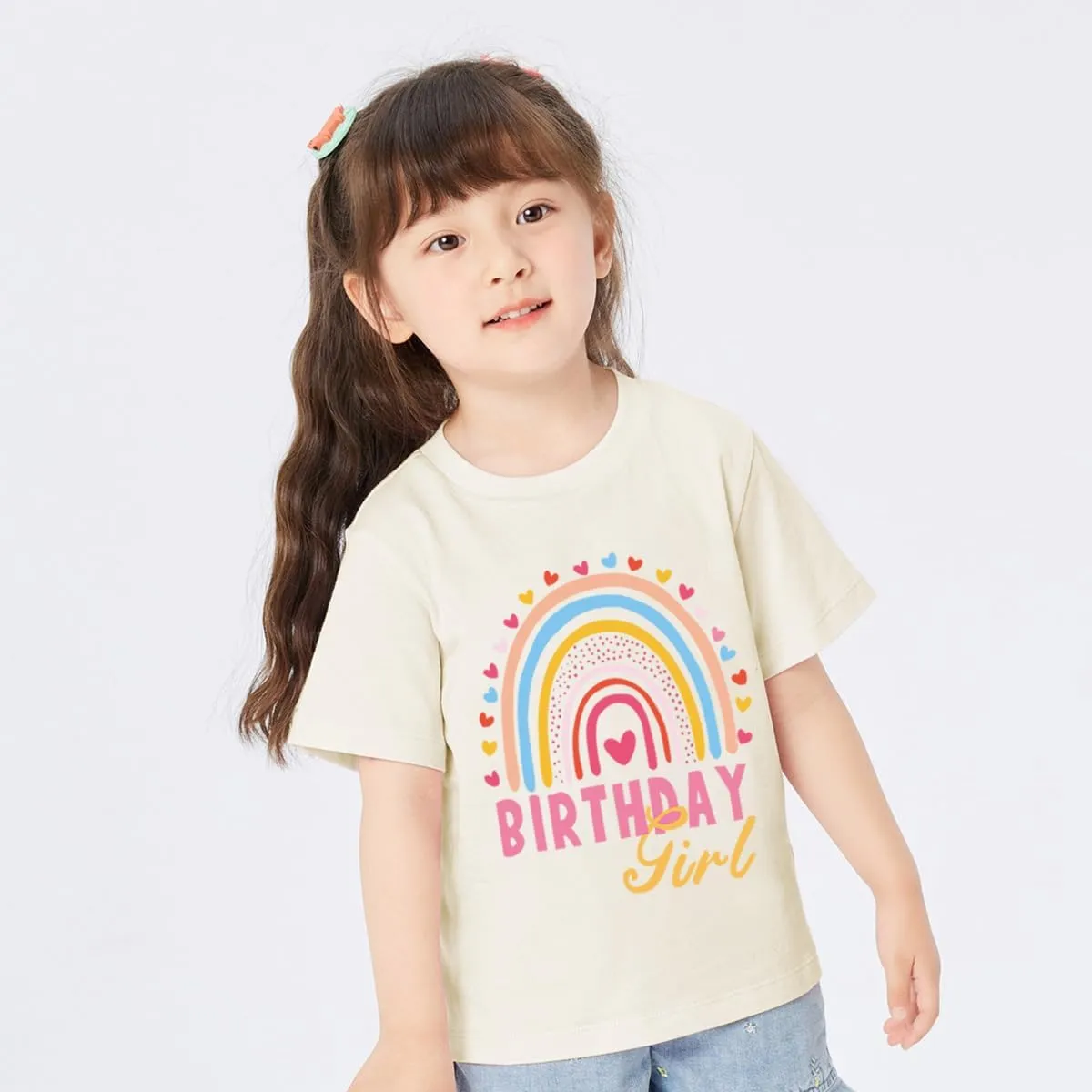 Birthday Girl Shirt 2nd 3rd 4th 5th 6th 7th 8th 9th Girls Birthday Tshirts Cotton Short Sleeve Tees