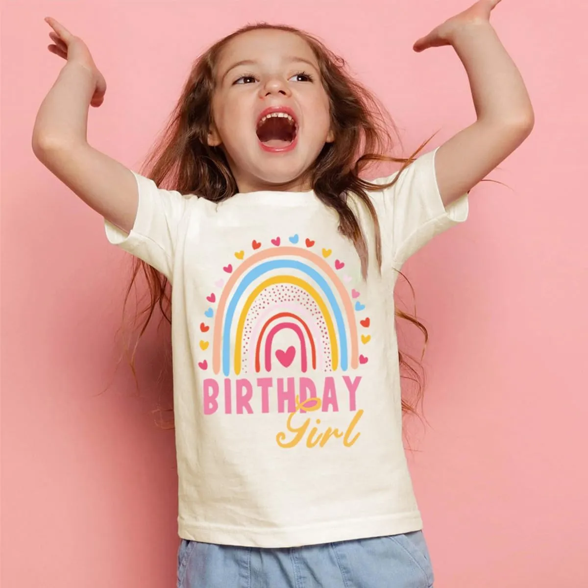 Birthday Girl Shirt 2nd 3rd 4th 5th 6th 7th 8th 9th Girls Birthday Tshirts Cotton Short Sleeve Tees