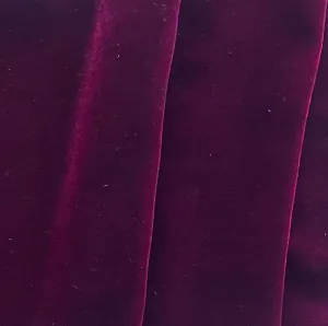 Byzantine Plum Silk & Rayon Blend Velvet (Made in China)