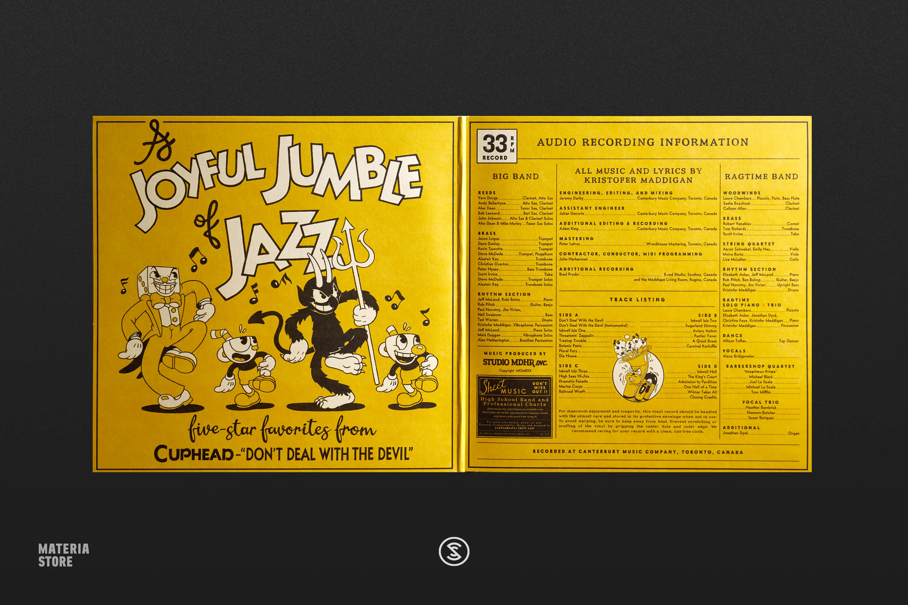 Cuphead: Don't Deal With the Devil: Selected Tunes From Studio MDHR's Cuphead (2xLP Vinyl Record)