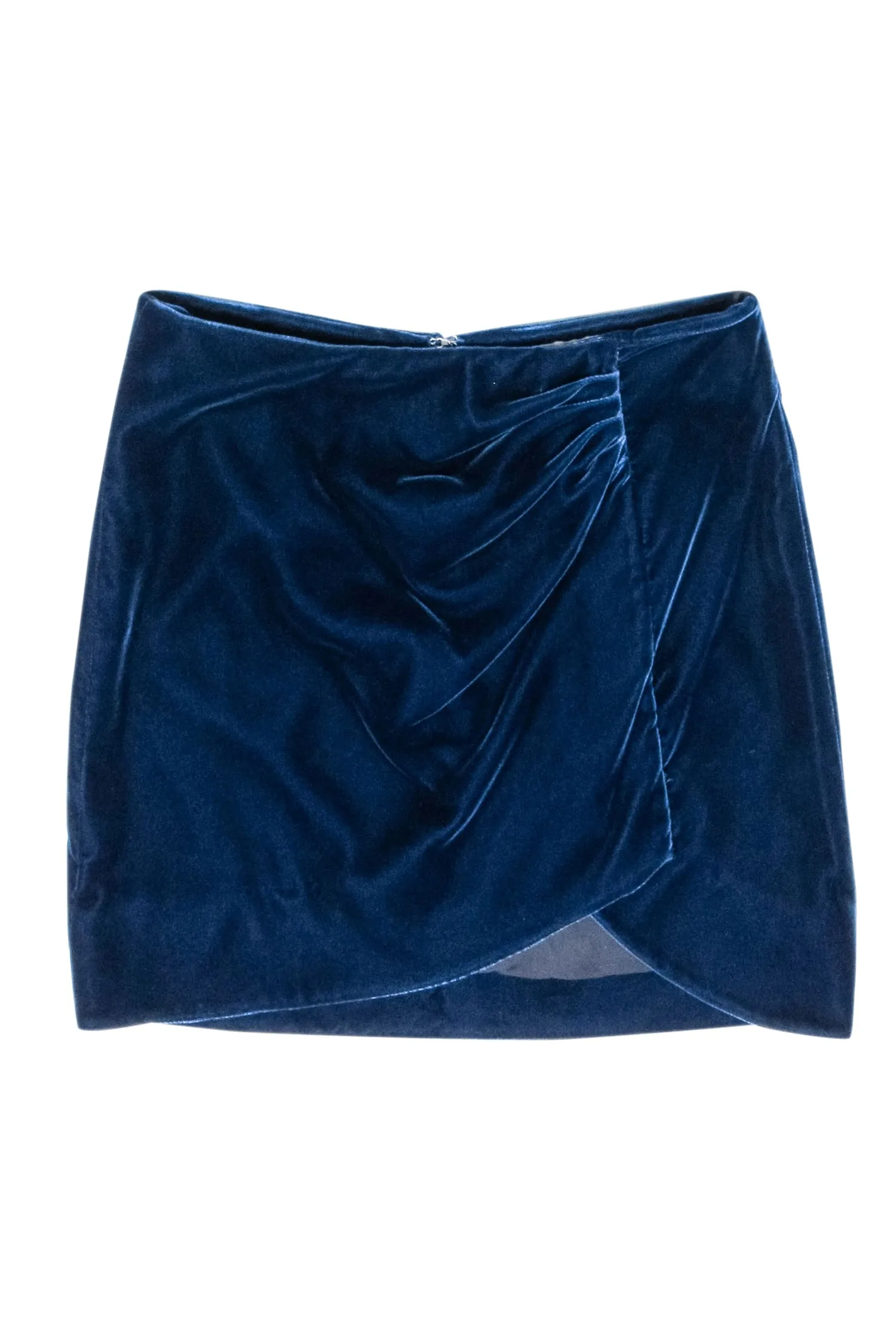 Derek Lam - Teal Blue Velvet Mini Skirt Sz 00