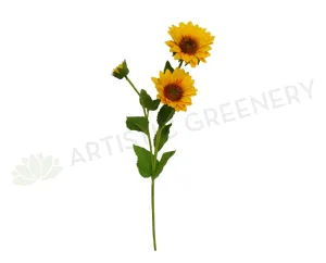 F0136 Sunflower Spray 64cm Yellow