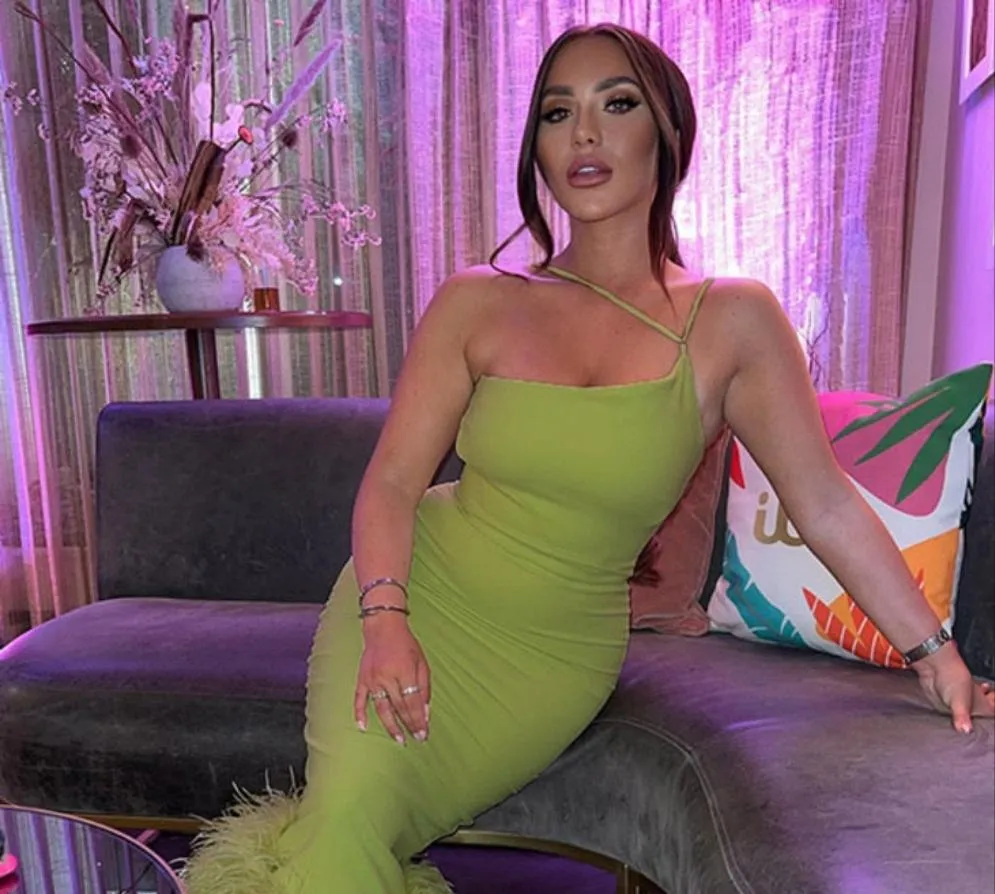 Feather Bodycon Midi Dress