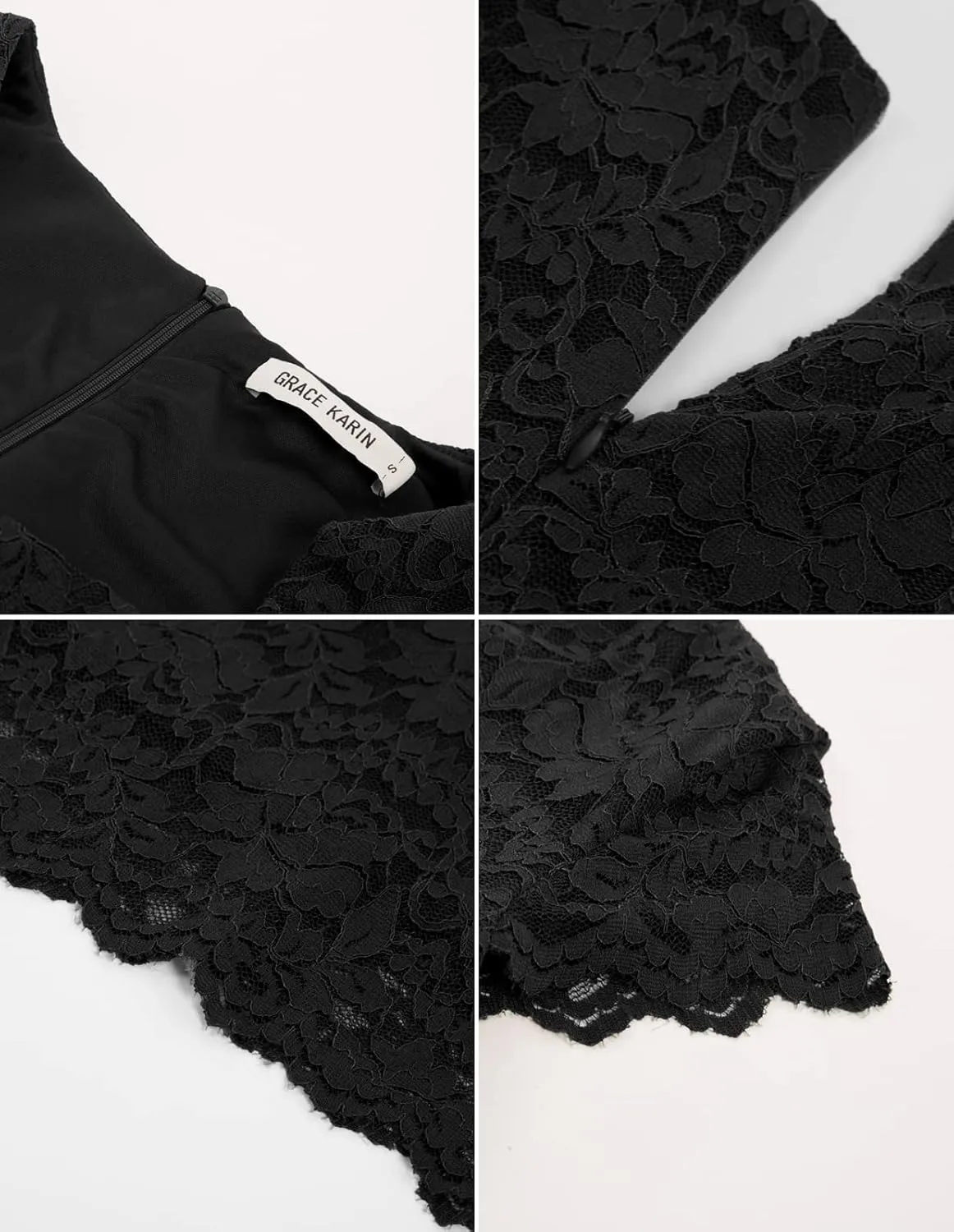 GRACE KARIN Cocktail Dress for Women Cap Sleeve Lace Dress for Wedding Guest Business Casual Dresses