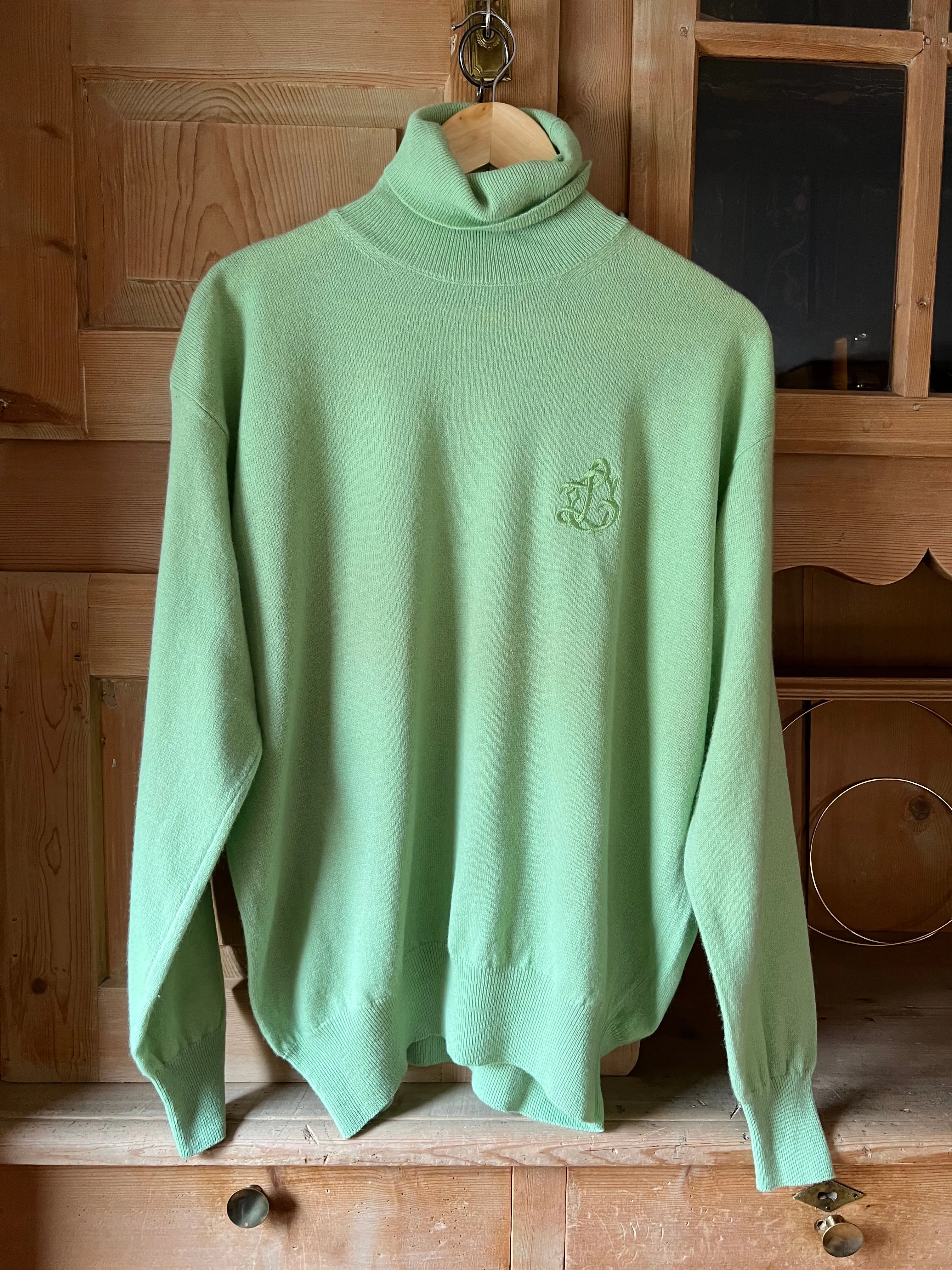 Green Turtleneck Sweater