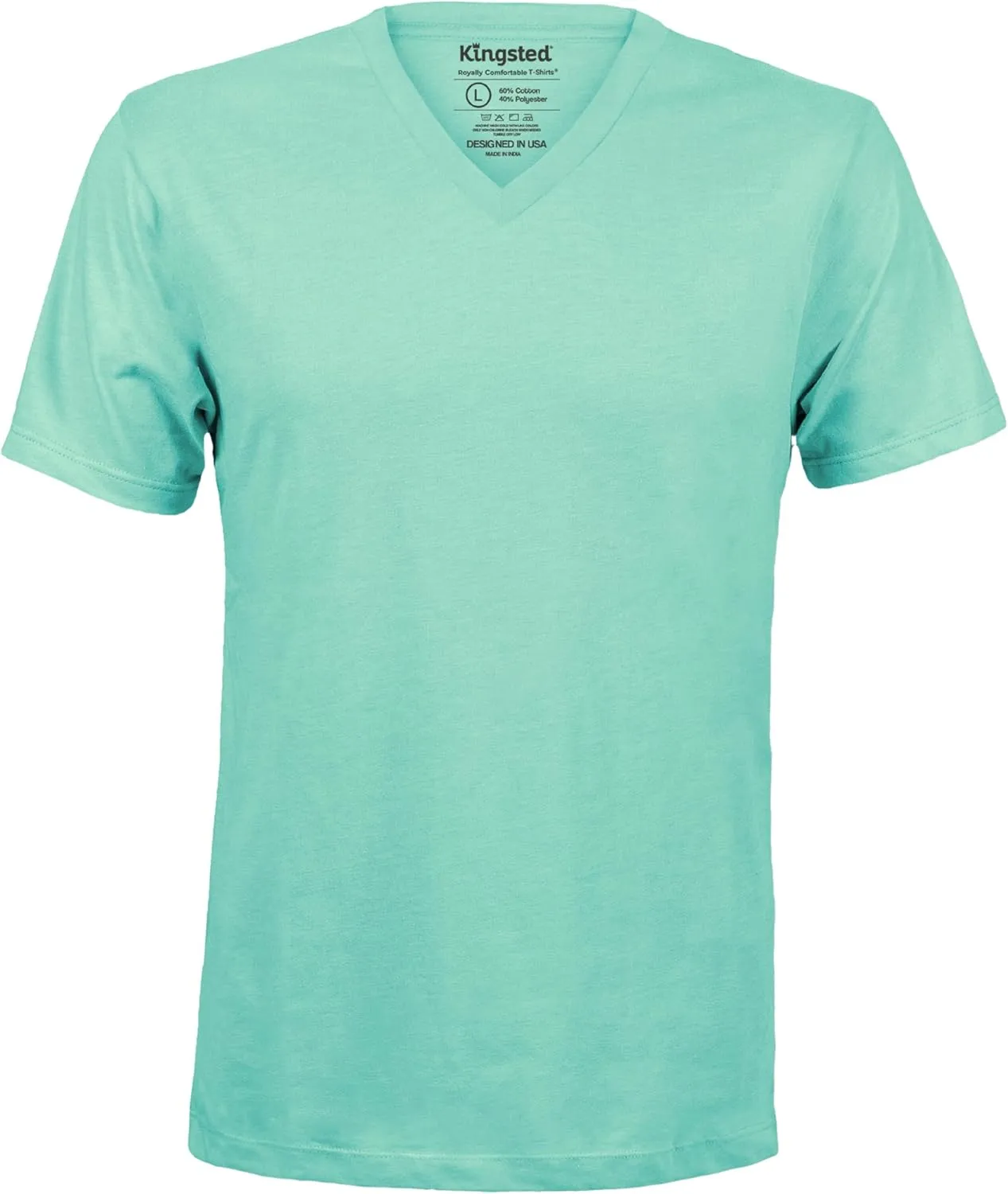 Kingsted V-Neck T-Shirts for Men - Royally Comfortable - Super Soft Premium Fabric - Well-Crafted Classic Fit - Bundle & Save