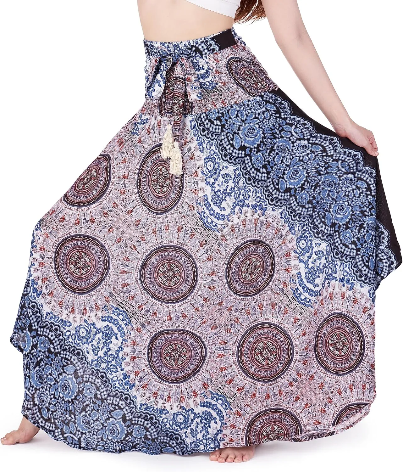 Lannaclothesdesign Women's Long Maxi Skirt Bohemian Gypsy Hippie Style Clothing Boho Skirts