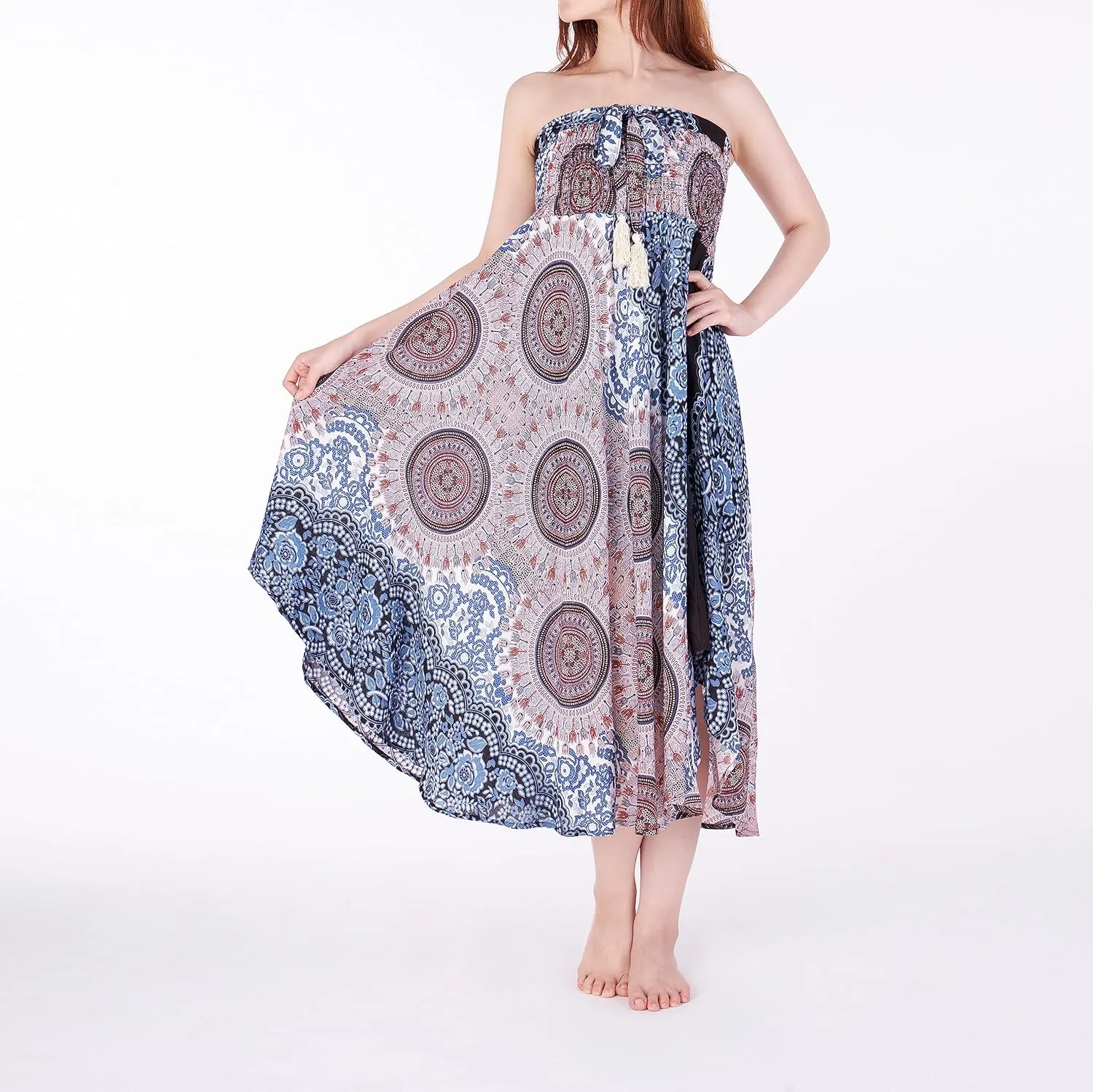Lannaclothesdesign Women's Long Maxi Skirt Bohemian Gypsy Hippie Style Clothing Boho Skirts