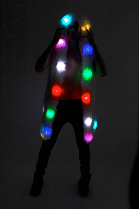 Men's LED Sequin Vest in "Black/ Gold"