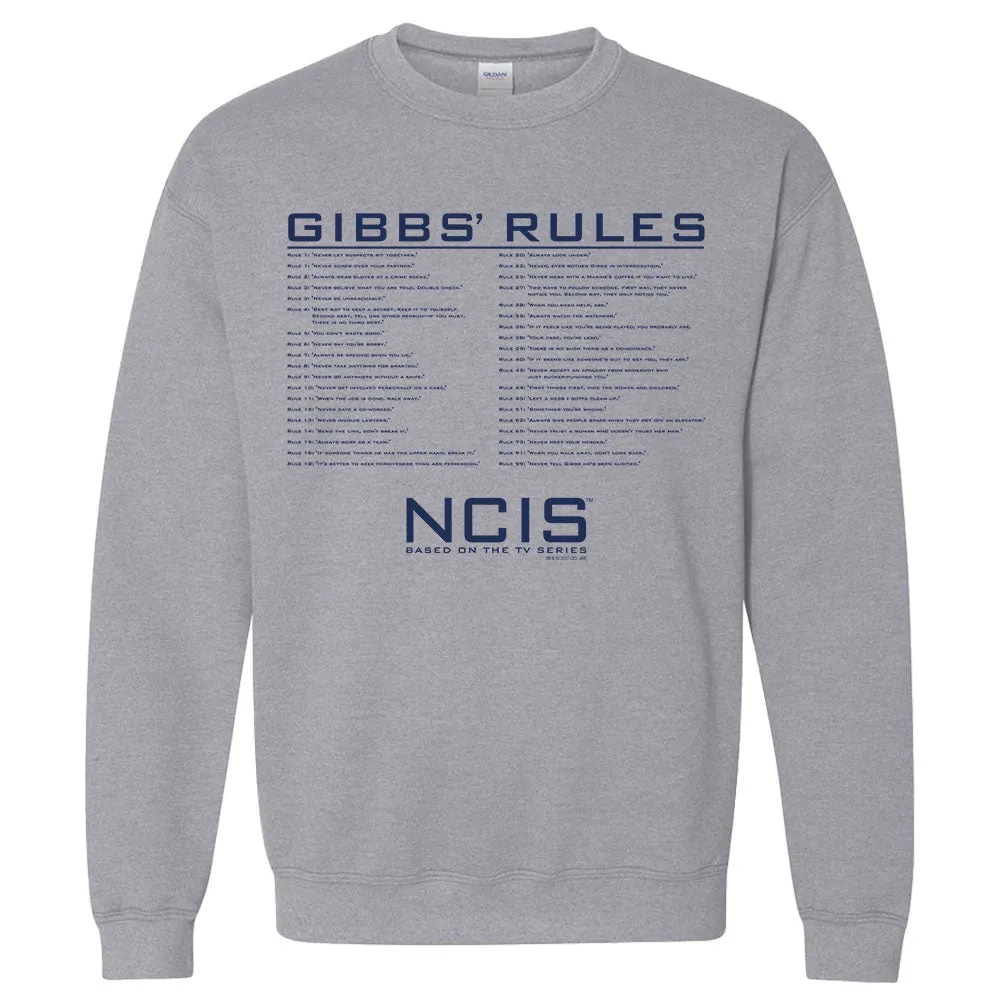 NCIS Gibbs Rules Crew Neck Sweatshirt