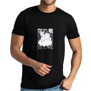 Organic Cotton Gift with Pink Dragon Cloud Design for Kids Sustainable Eco Friendly Fresh and Fun Men Women Navy Black Multicolor T shirt