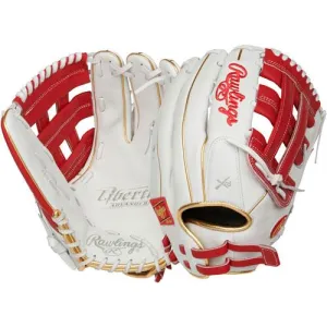 Rawlings Liberty Advanced Limited 2.0 13" Fastpitch Glove-White-Red: RLA1306-S