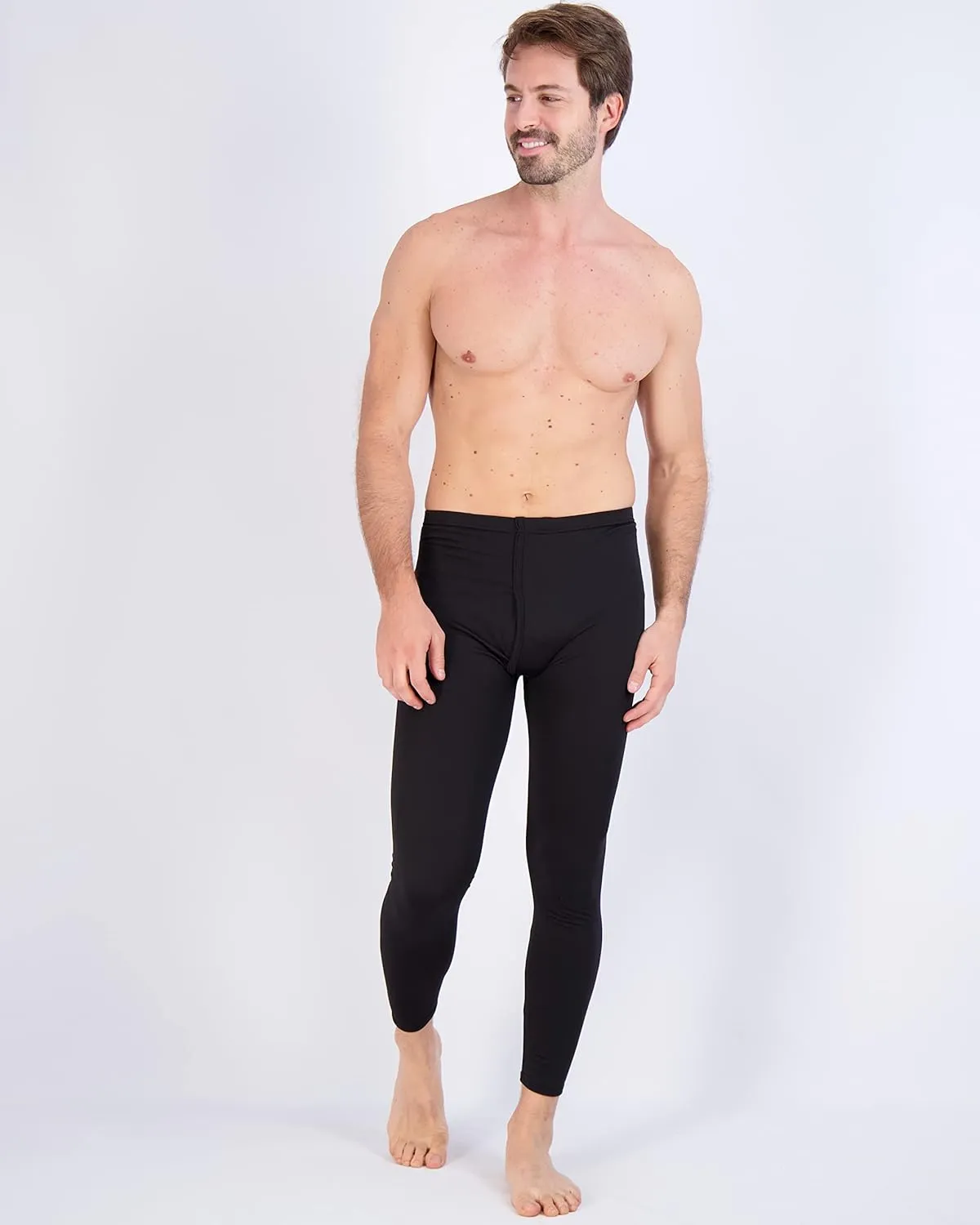 Real Essentials 3 Pack: Men's Thermal Underwear Base Layer Fleece Lined Pants with Fly - Long John Bottom(Big & Tall)