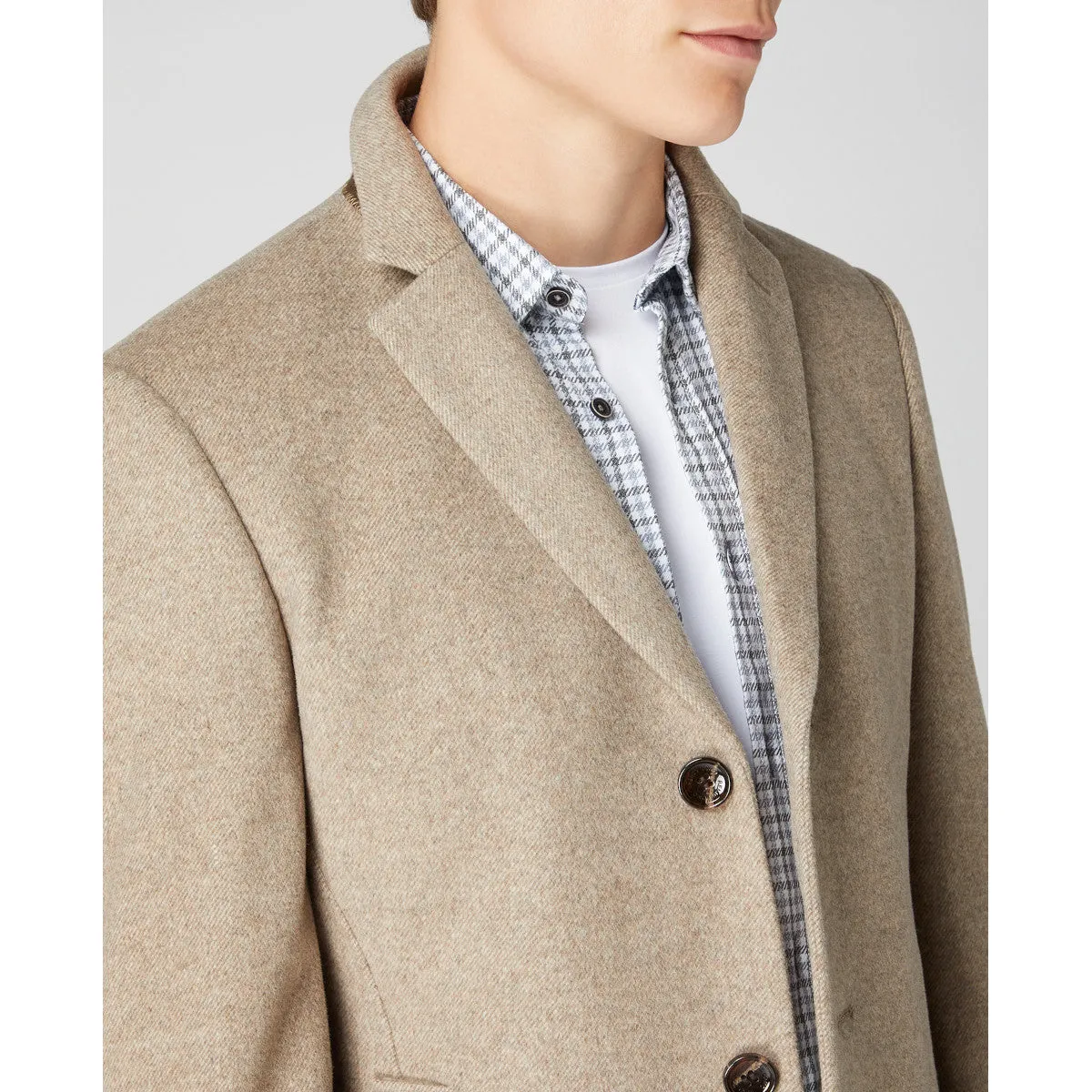 Remus Uomo Quinn Overcoat 96 Taupe