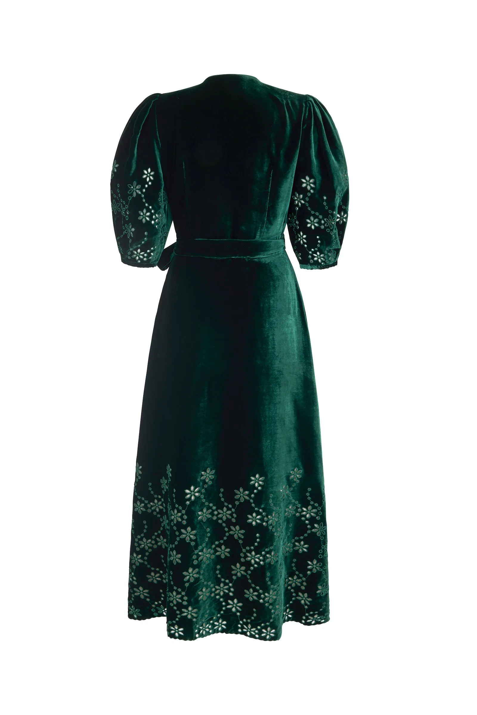 Vermont Wrap Dress Emerald Cut Work Velvet