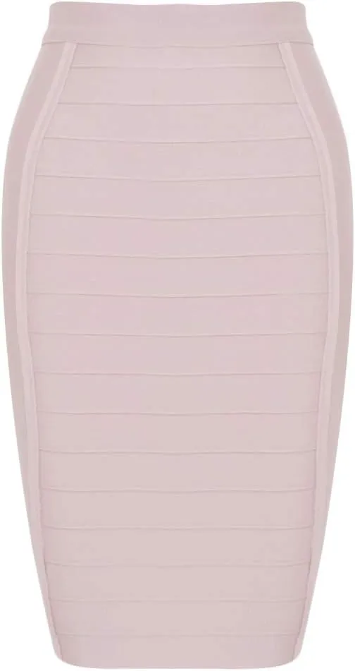 Women's High Waist Wear to Work Pencil Skirt Bandage Bodycon Midi Skirt