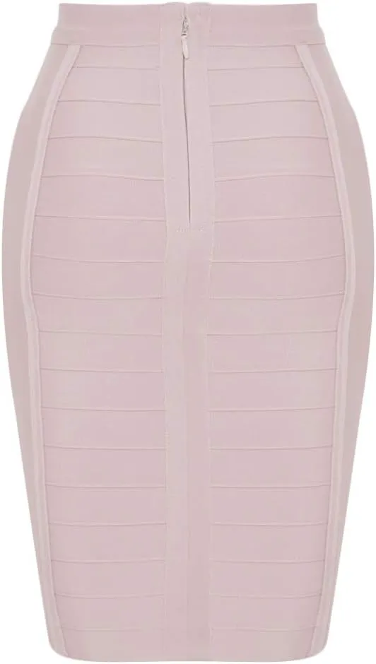 Women's High Waist Wear to Work Pencil Skirt Bandage Bodycon Midi Skirt