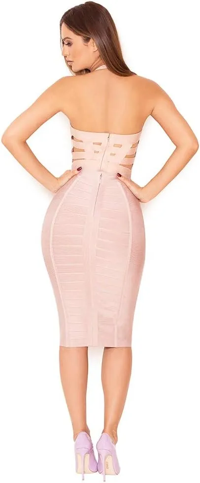Women's High Waist Wear to Work Pencil Skirt Bandage Bodycon Midi Skirt